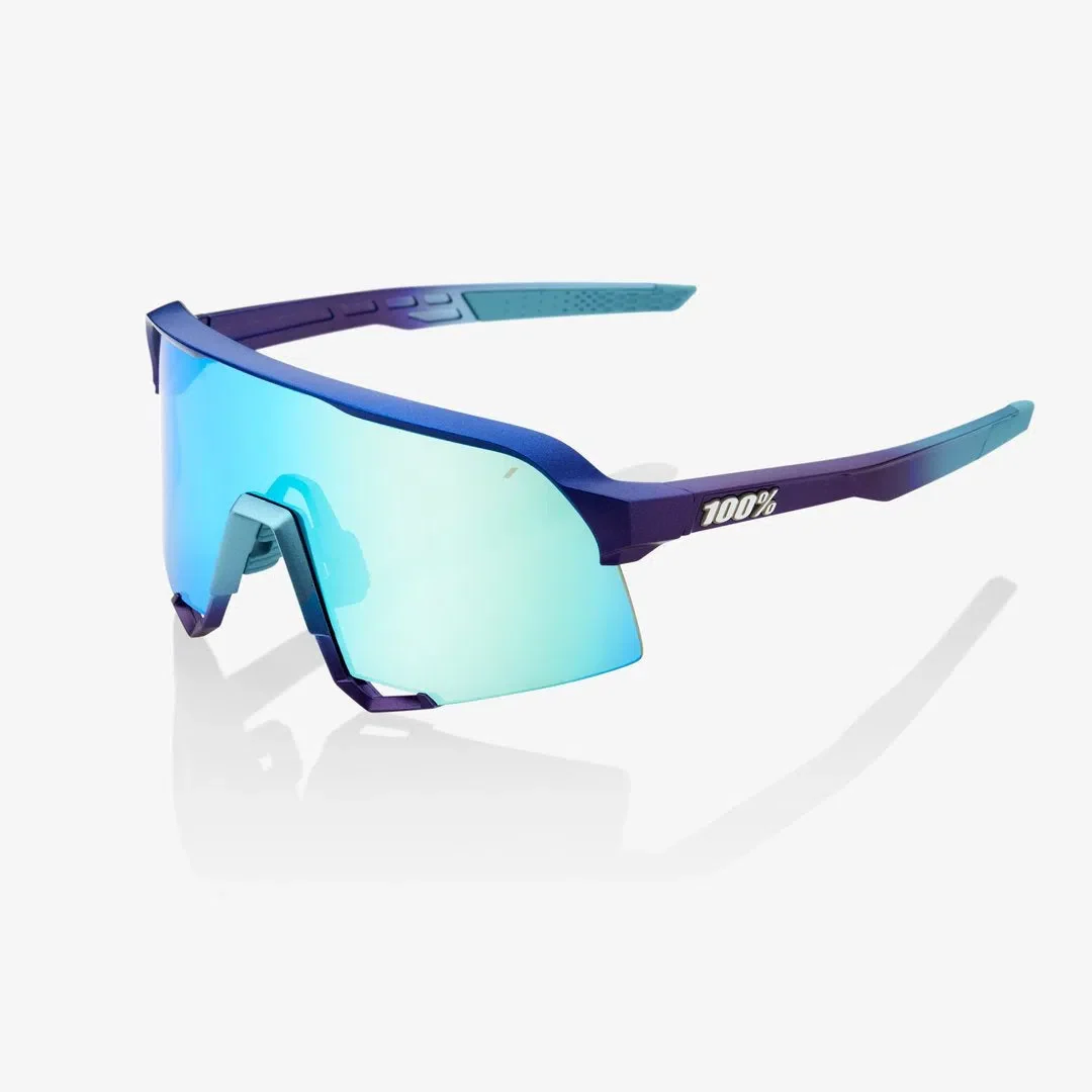 RIDE 100% Eyewear S3 - Matte Metallic Into the Fade Blue Topaz Multilayer Mirror Lens - Image 3