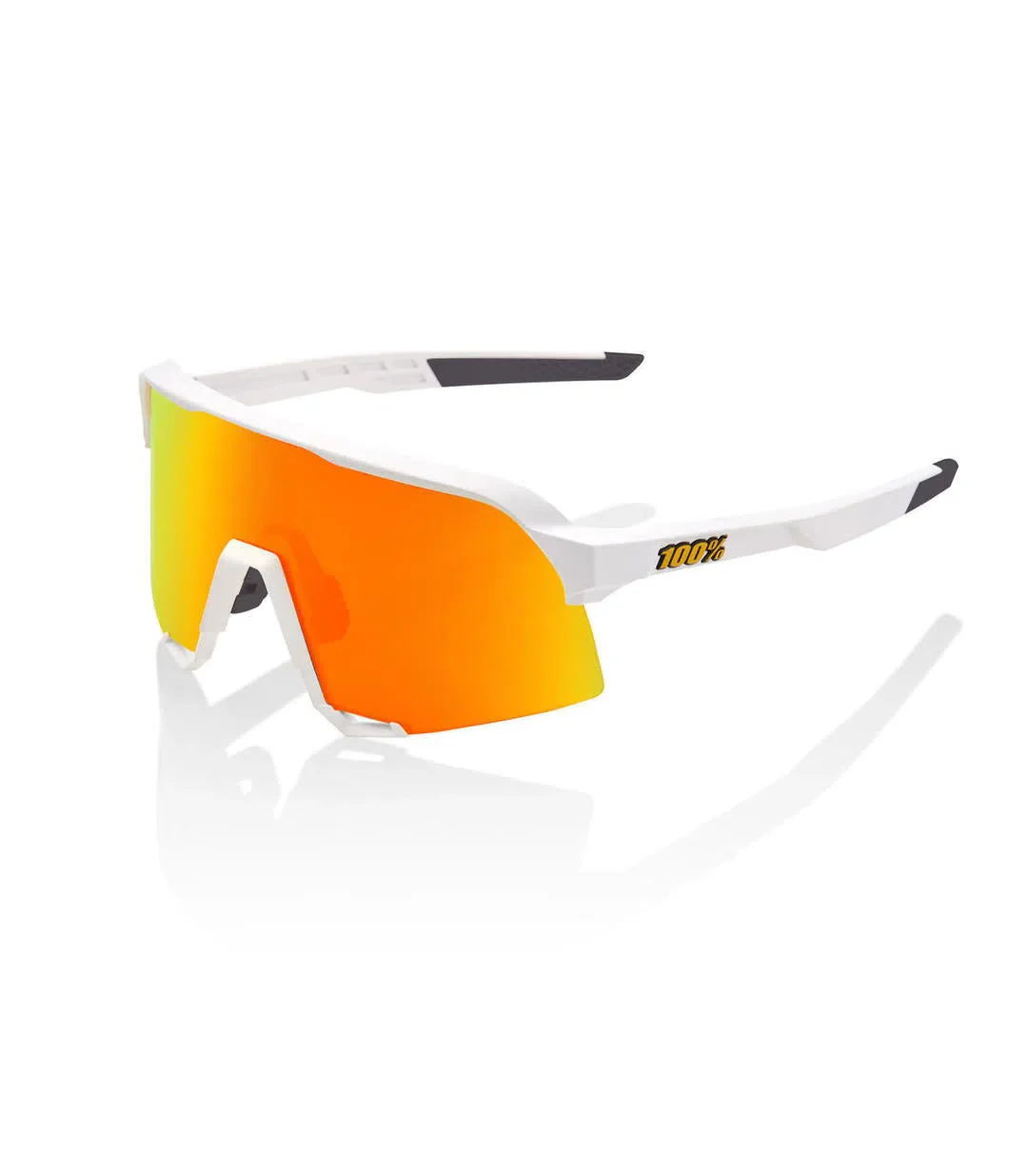 RIDE 100% Eyewear S3 - Soft Tact White Hiper Red Multilayer Mirror Lens - Image 3