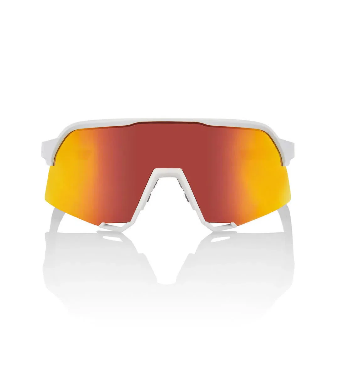 RIDE 100% Eyewear S3 - Soft Tact White Hiper Red Multilayer Mirror Lens - Image 4
