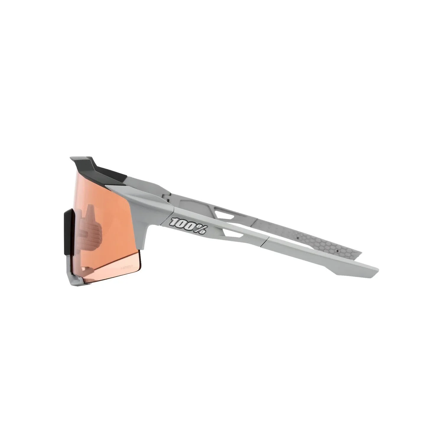 RIDE 100% Speedcraft Eyewear - Soft Tact Stone Grey HiPER Coral Lens - Image 3