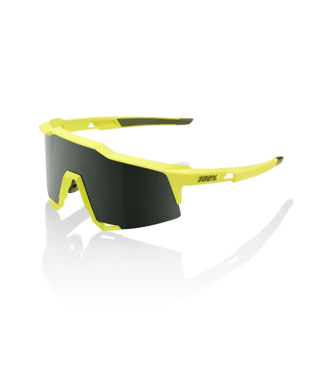 RIDE 100% Eyewear Speedcraft - Soft Tact Banana Grey Green Lens - Image 3
