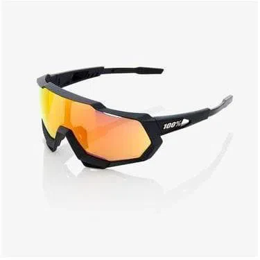 RIDE 100% Eyewear Speedcraft - Soft Tact Black Hiper Red Multilayer Mirror Lens