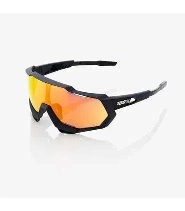 RIDE 100% Eyewear Speedcraft - Soft Tact Black Hiper Red Multilayer Mirror Lens - Image 3