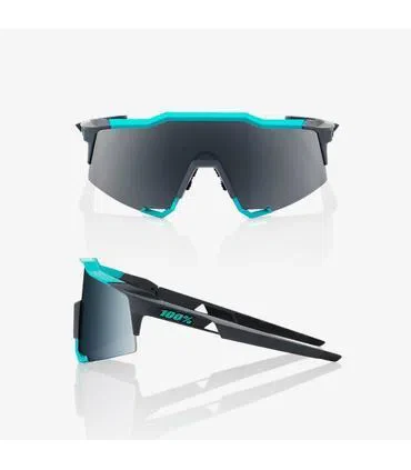 RIDE 100% Eyewear Speedcraft  Soft Tact Celeste Green/Cement Grey - Black Mirror Len - Image 4