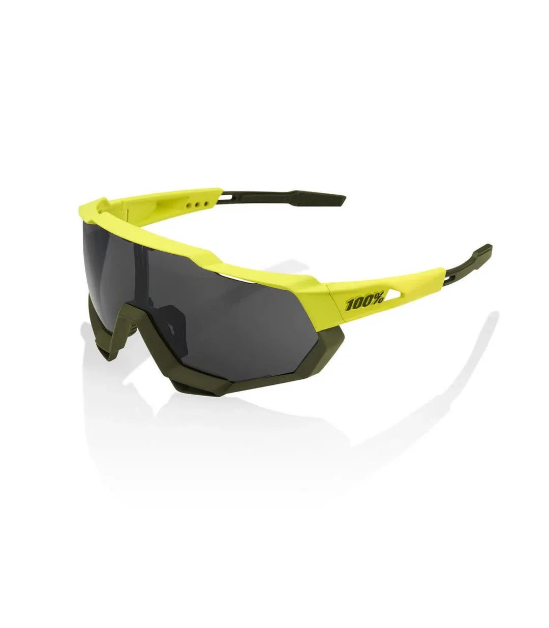 RIDE 100% Eyewear Speedtrap Soft Tact - Banana Black Mirror Lens - Image 3