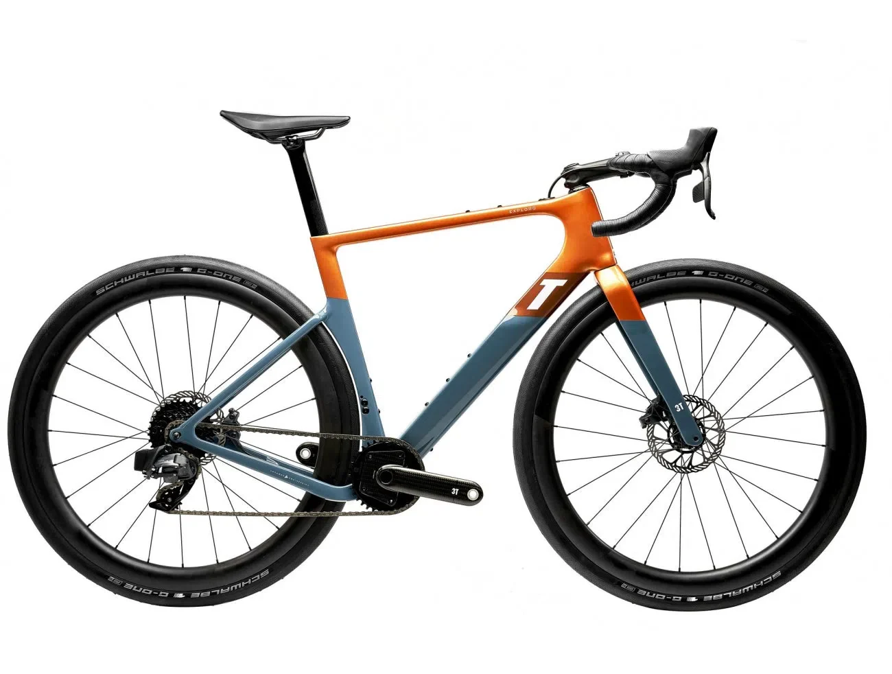 3T Exploro Race Complete Bike Gravel Sram Force AXS 1x - Orange / Grey