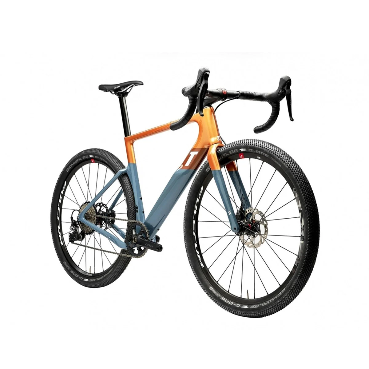 3T Exploro Max Complete Bike Gravel  Sram Rival AXS 2x - Orange Blue - Image 2