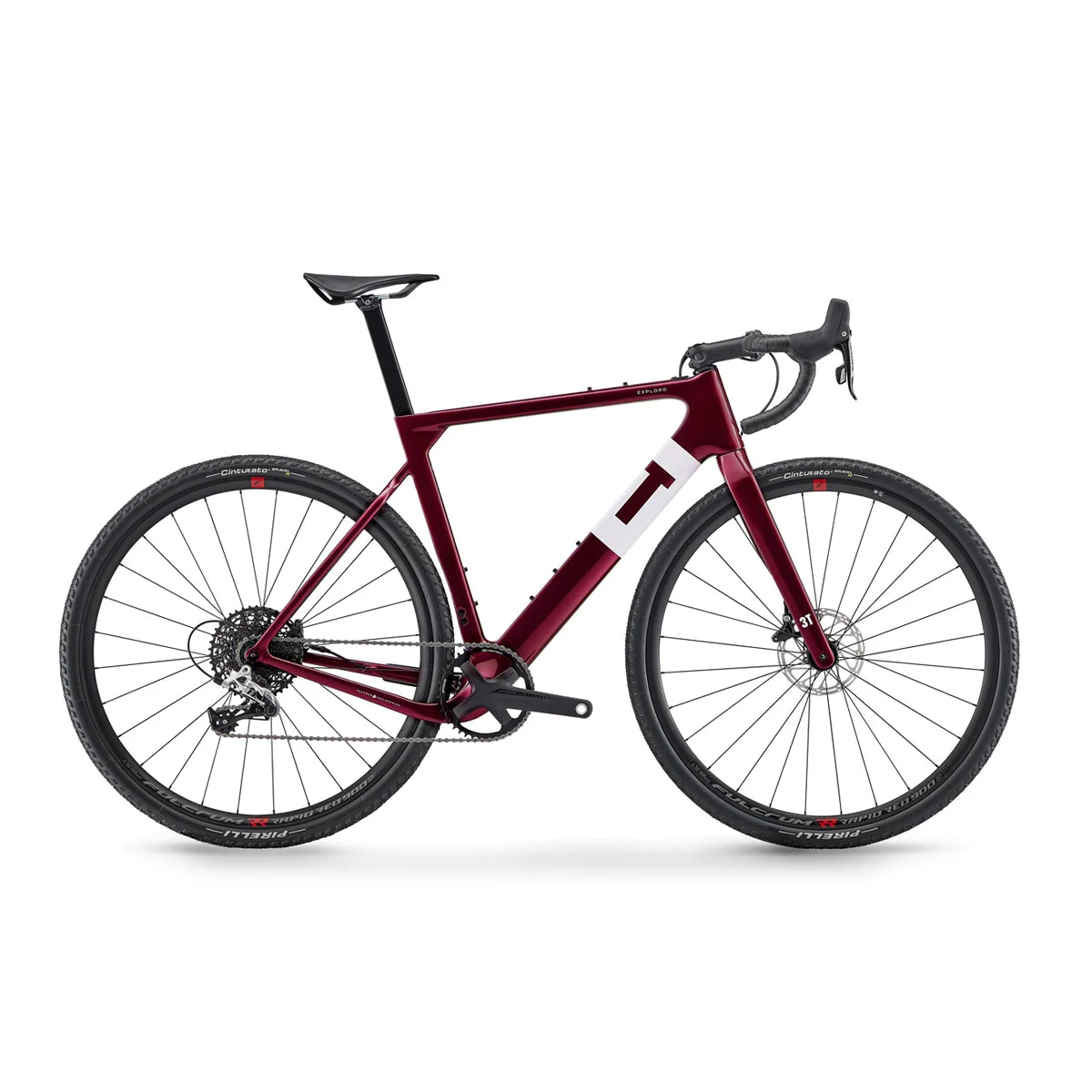 3T Exploro Primo Rival 1x11 Complete Bike Gravel Sram Rival - Cherry