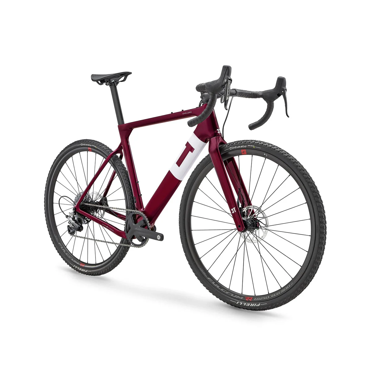3T Exploro Primo Rival 1x11 Complete Bike Gravel Sram Rival - Cherry - Image 2