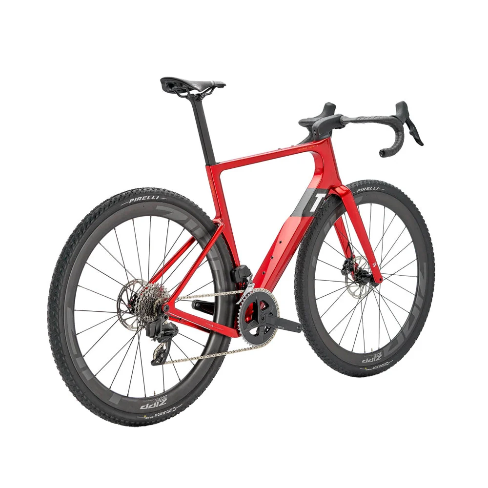 3T Exploro Racemax Italia Integrale Sram Rival AXS Zipp Complete Gravel Bike - Rosso - Image 3