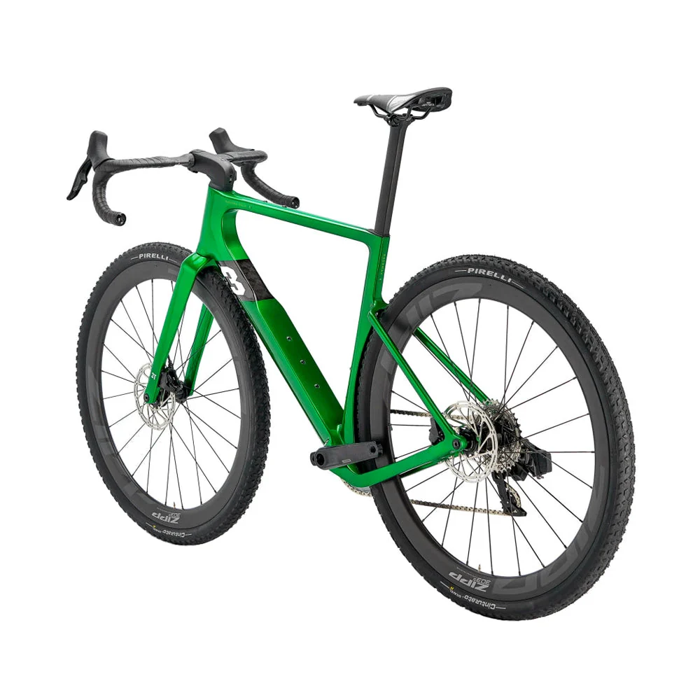 3T Exploro Racemax Italia Integrale Sram Rival AXS Zipp Complete Gravel Bike - Verde - Image 3