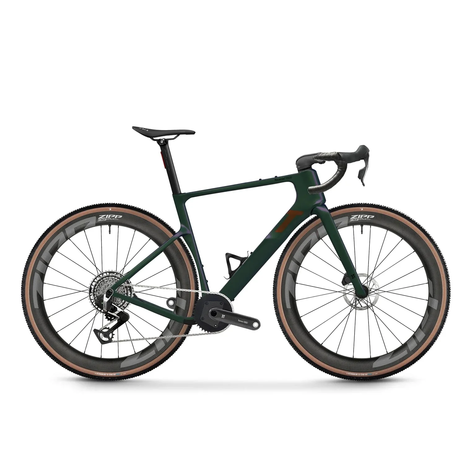 3T Racemax 2 Italia Sram Red XPLR Zipp 303 SW Gravel Bike  - Smeraldo - Image 2