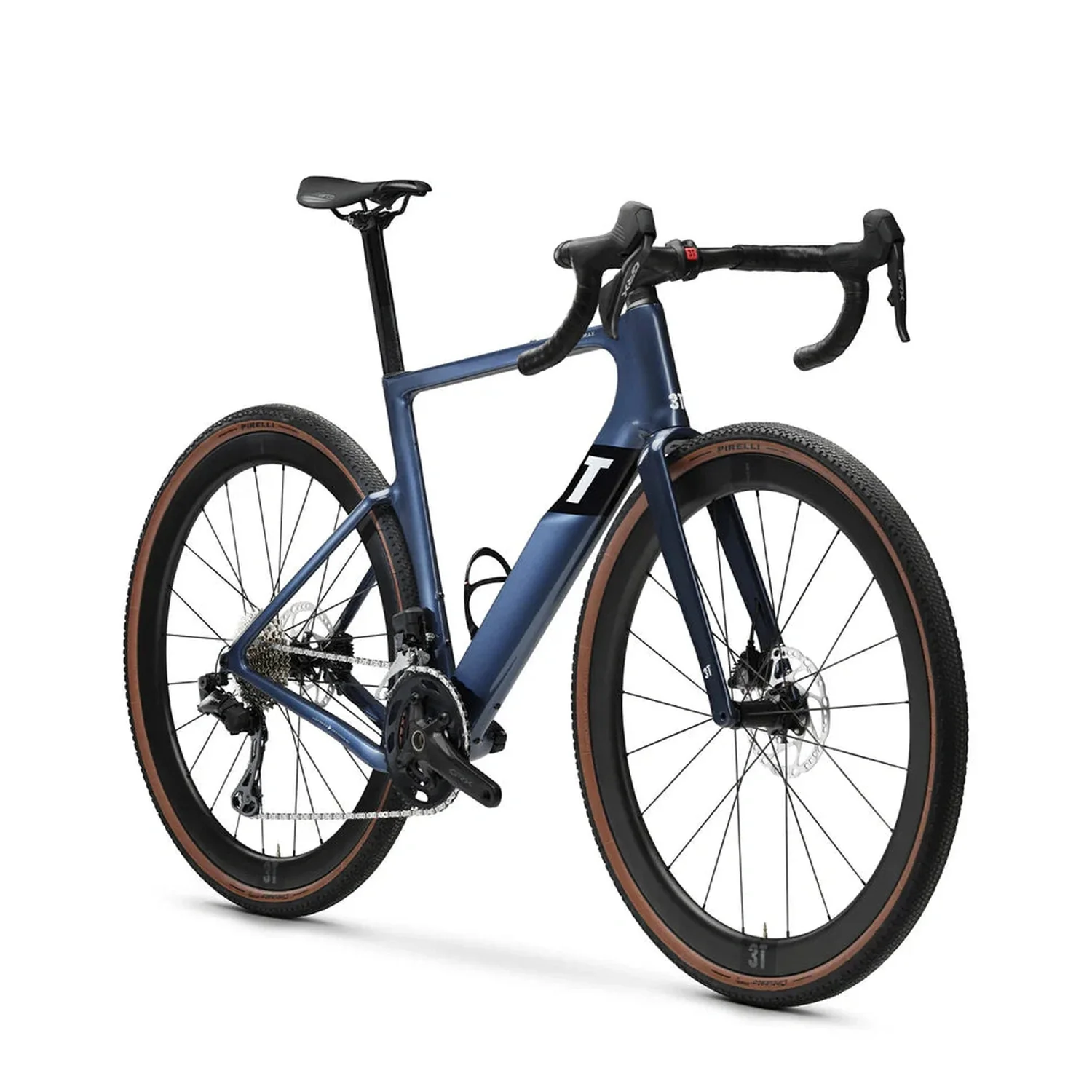 3T RACEMAX Integrale WPNT Gravel Bike Shimano GRX DI2 2x12 700c - Indaco - Image 2