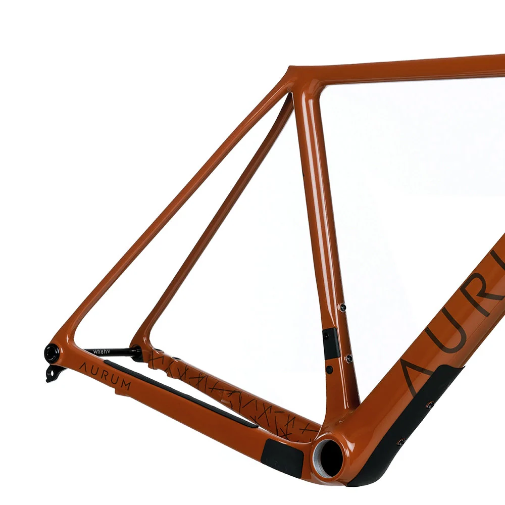 AURUM Manto Gravel Bike Disc Frameset - Orange Mediterraneo - Image 3