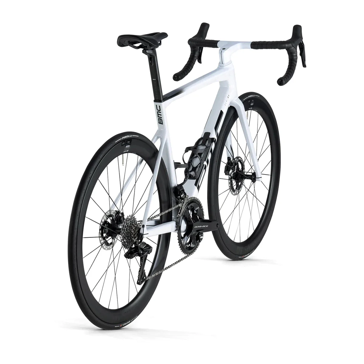 BMC Teammachine SLR 01 TWO Shimano Dura Ace DI2 Power Meter DTSwiss Wheelset Road Bike - Off White/Black - Image 3
