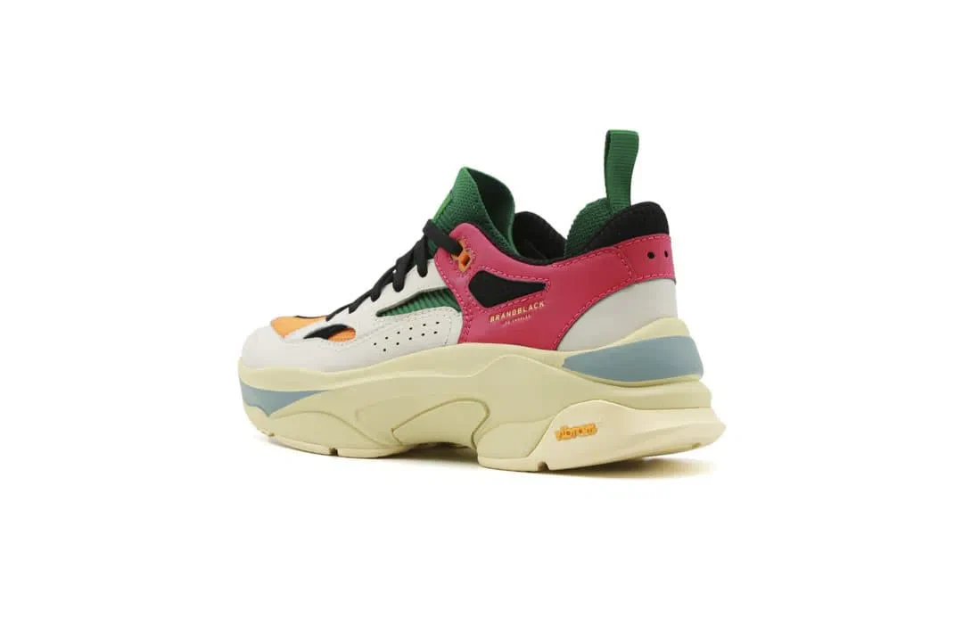 BRANDBLACK Saga 130 Casual Shoes - Orange White Aqua Pink OWAP - Image 3