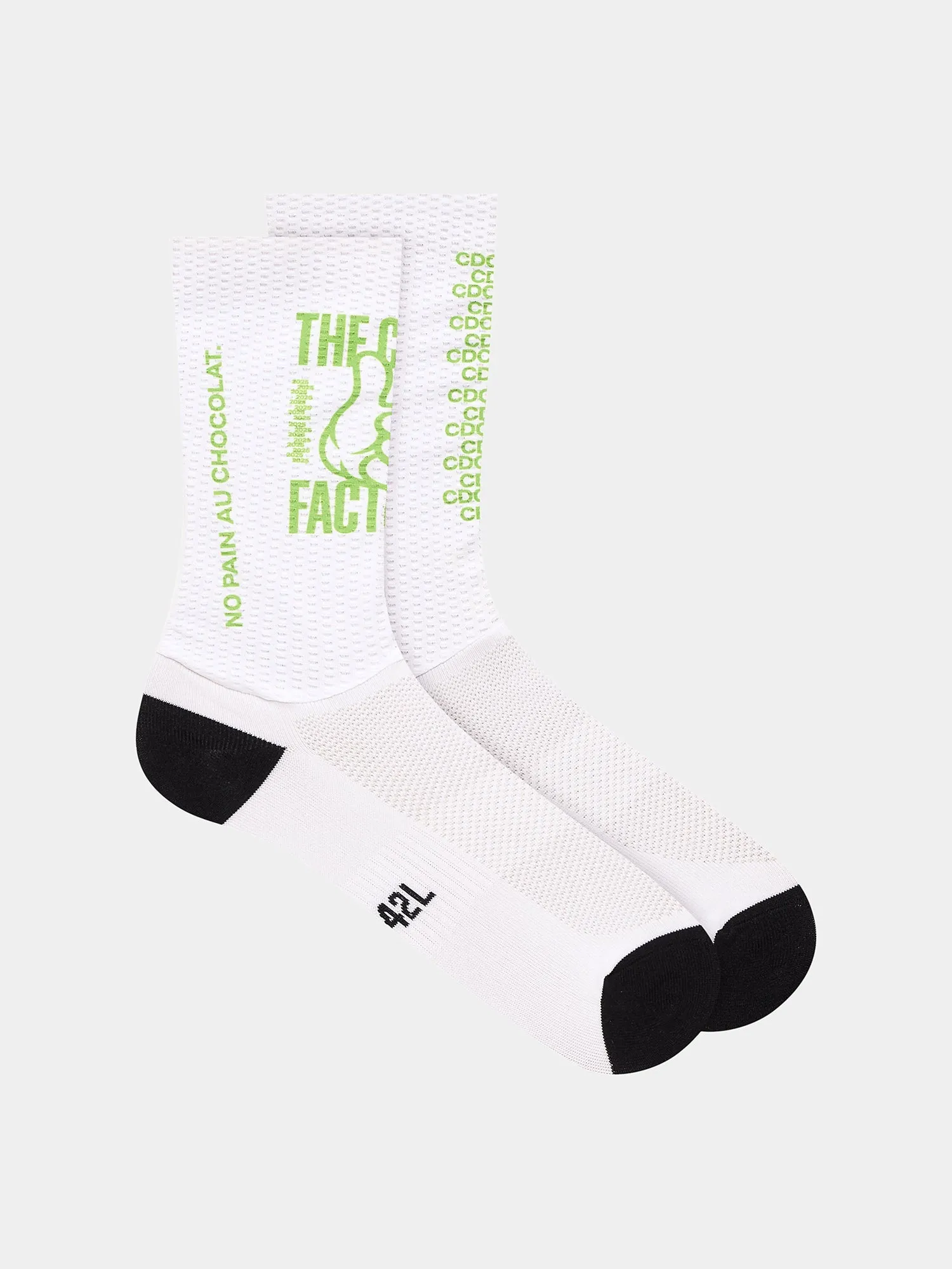 CAFÉ DU CYCLISTE Aero Socks - Lime White - Image 2