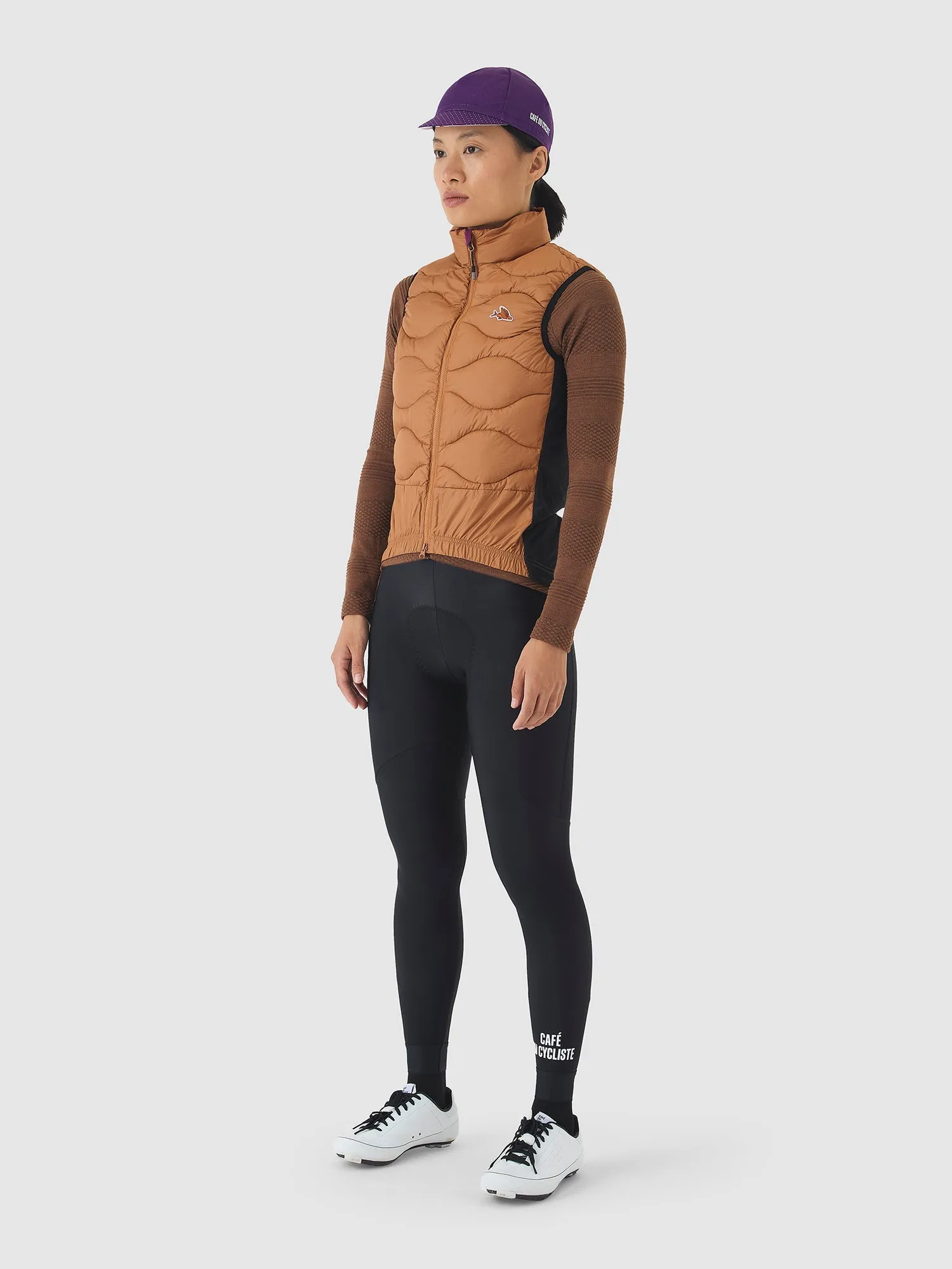 CAFE DU CYCLISTE Alexia Thermal Gilet - Cashew - Image 10