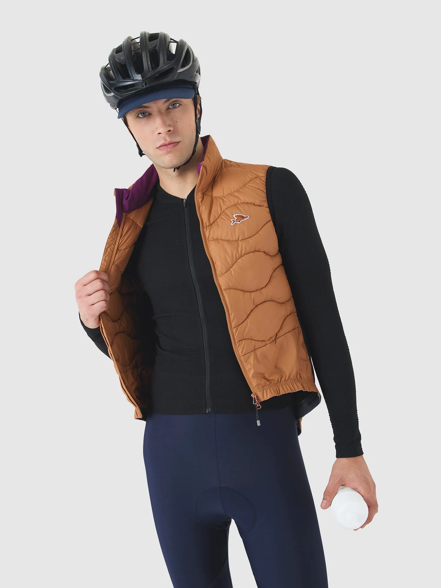 CAFE DU CYCLISTE Alexia Thermal Gilet - Cashew - Image 11
