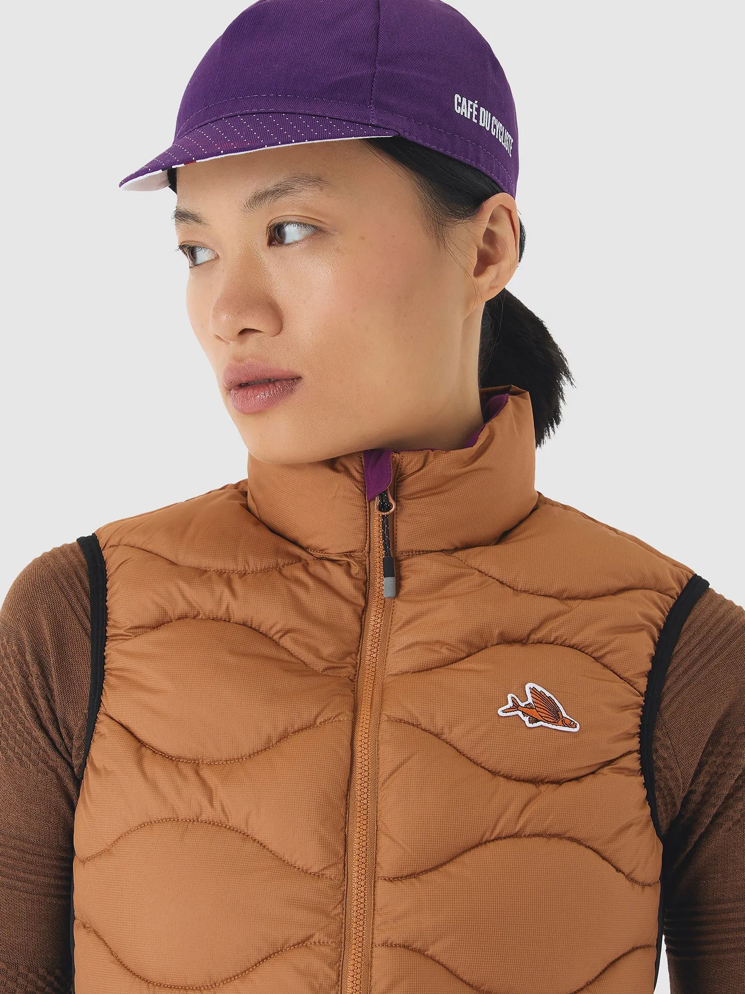 CAFE DU CYCLISTE Alexia Thermal Gilet - Cashew - Image 7