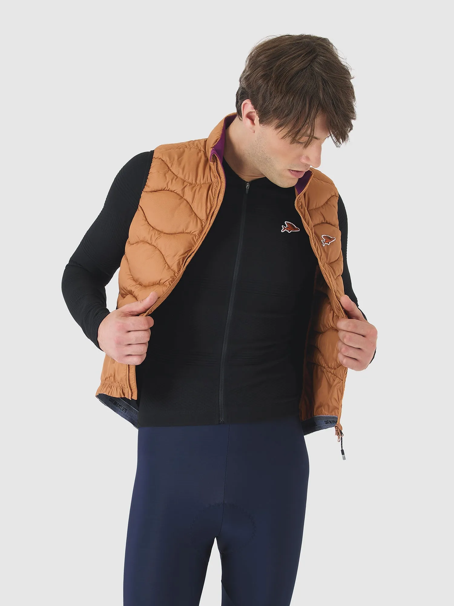 CAFE DU CYCLISTE Alexia Thermal Gilet - Cashew - Image 8