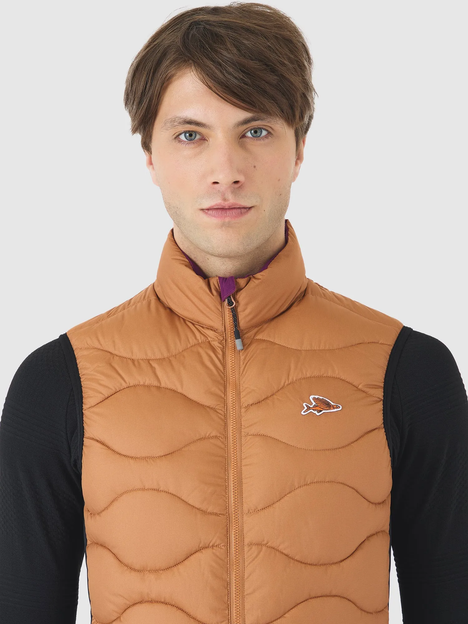 CAFE DU CYCLISTE Alexia Thermal Gilet - Cashew - Image 9