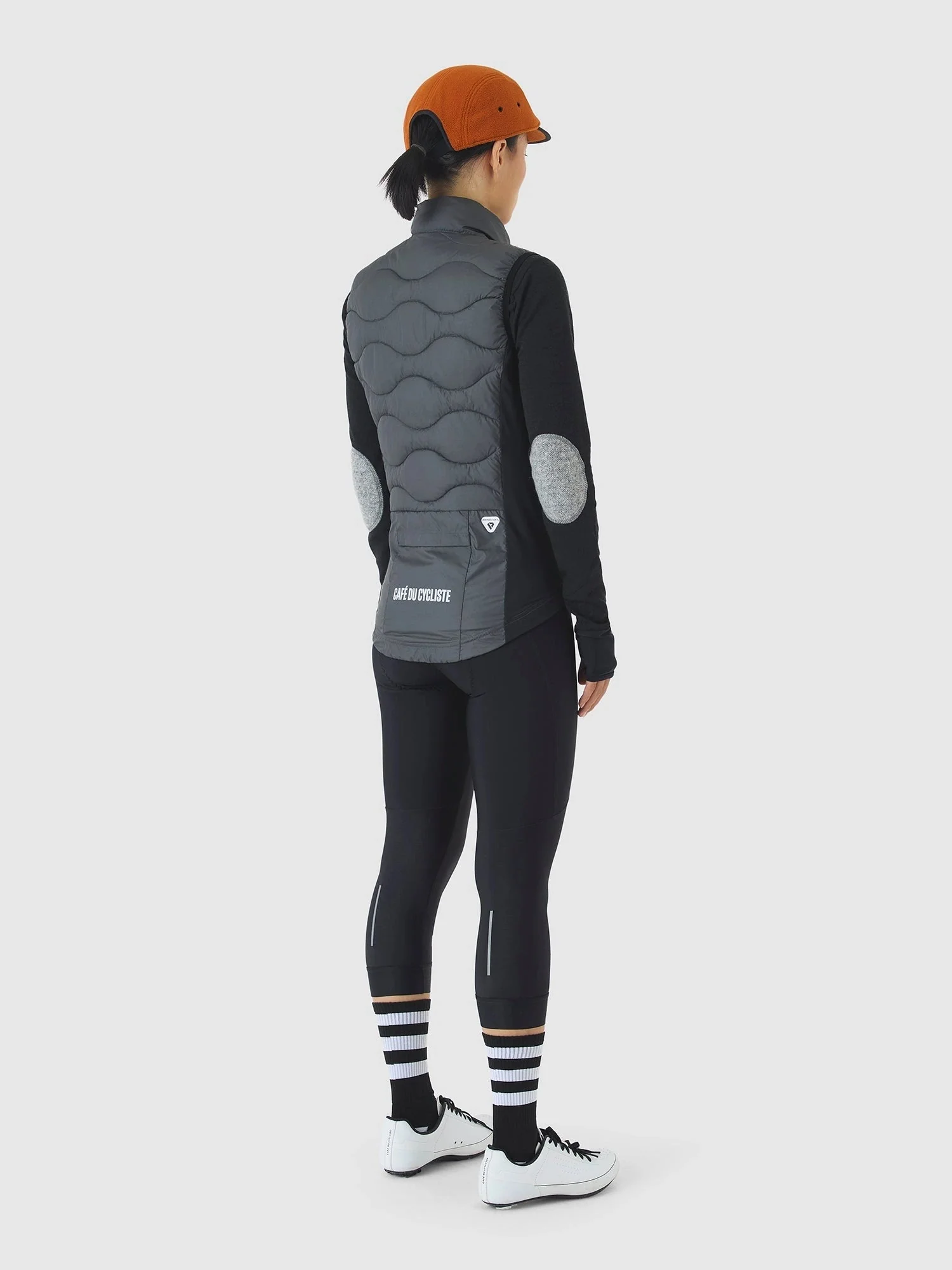 CAFE DU CYCLISTE Alexia Unisex Cycling Thermal Gilet - Anthracite - Image 8