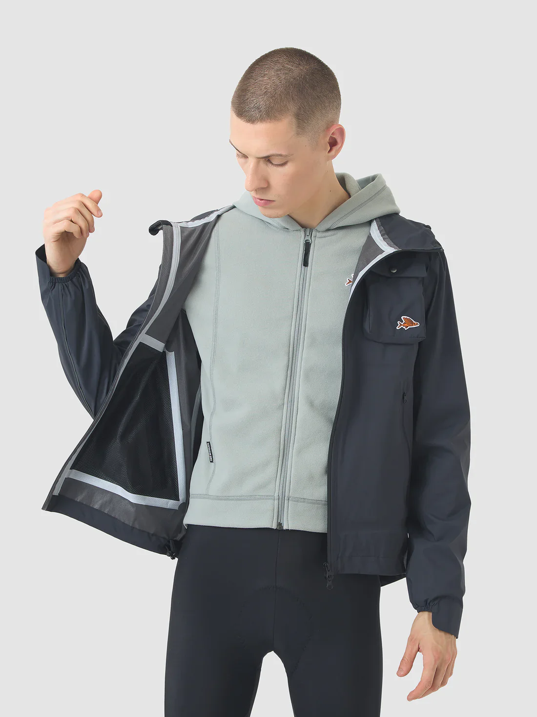 CAFE DU CYCLISTE Alizee Rain Jacket - Anthracite - Image 3
