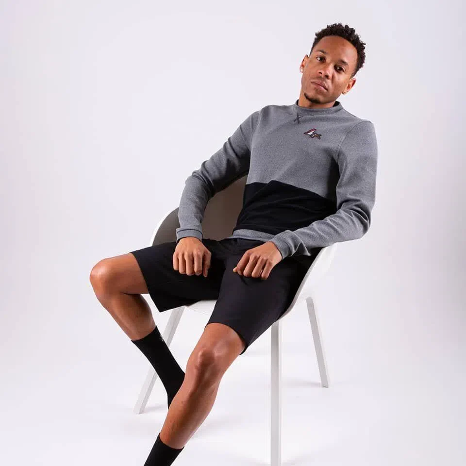 CAFE DU CYCLISTE Angele Long Sleeve Jersey - Grey Black - Image 4