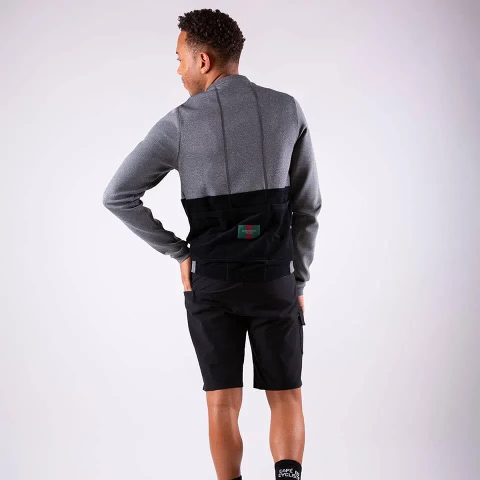 CAFE DU CYCLISTE Angele Long Sleeve Jersey - Grey Black - Image 5