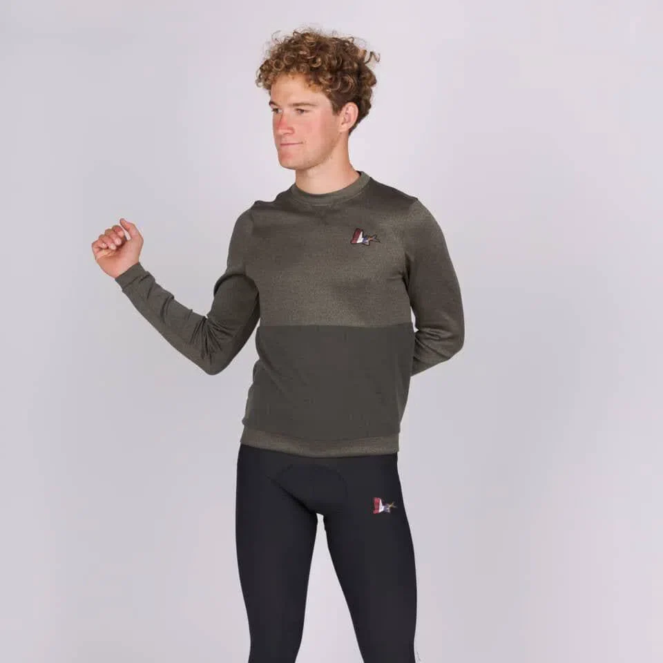 CAFE DU CYCLISTE Angele Long Sleeve Jersey - Gunmetal Green - Image 4