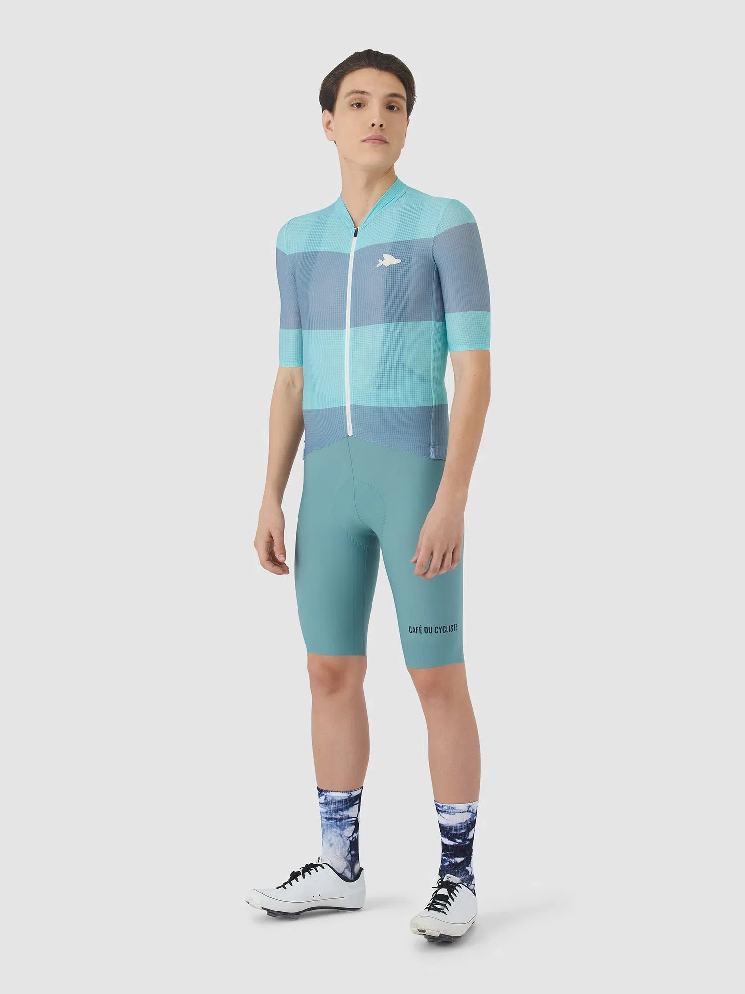 CAFE DU CYCLISTE Angeline V2 Race Ultralight Jersey - Riviera Blue/Deep Water - Image 6