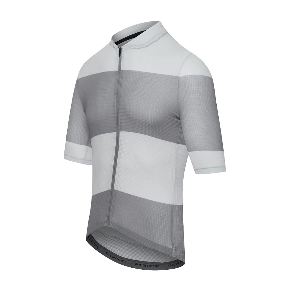 CAFE DU CYCLISTE Angeline Ultralight Cycling Jersey - Grey/White - Image 3