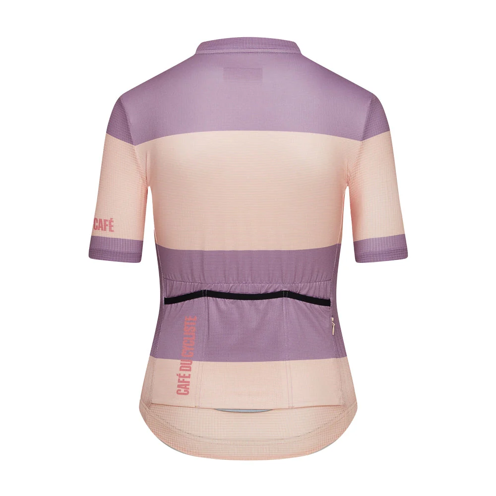 CAFE DU CYCLISTE Angeline Women's Jersey - Sand Glycin Stripe - Image 2