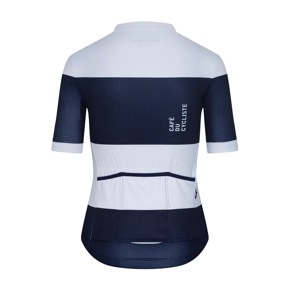 CAFE DU CYCLISTE Angeline Women's Ultralight Jersey - Navy White - Image 2
