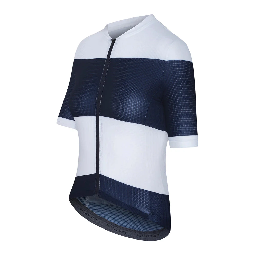 CAFE DU CYCLISTE Angeline Women's Ultralight Jersey - Navy White - Image 3
