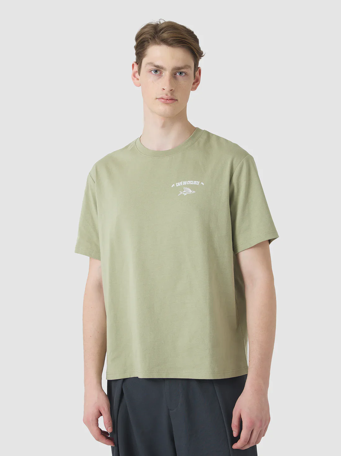 CAFE DU CYCLISTE Anne Cotton TShirt - Puddle - Image 3