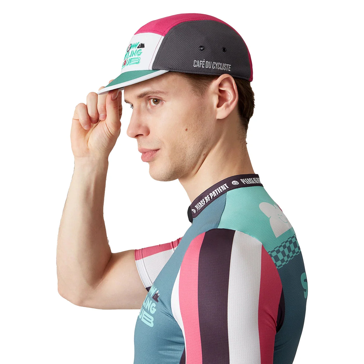 CAFE DU CYCLISTE X FAGUO Arnaud Cycling Cap - Slow Black - Image 5