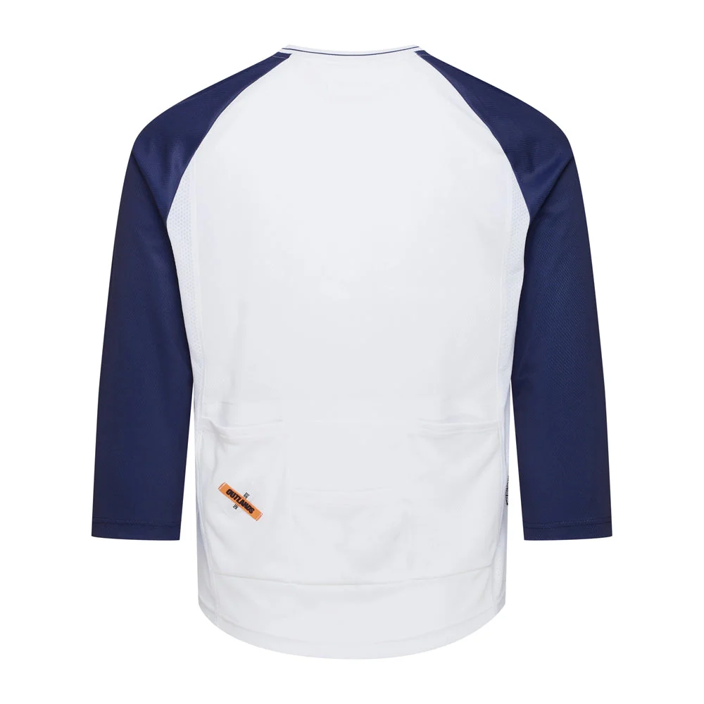 CAFE DU CYCLISTE Barbara V2 Gravel Lightweight Jersey - Navy/White - Image 2