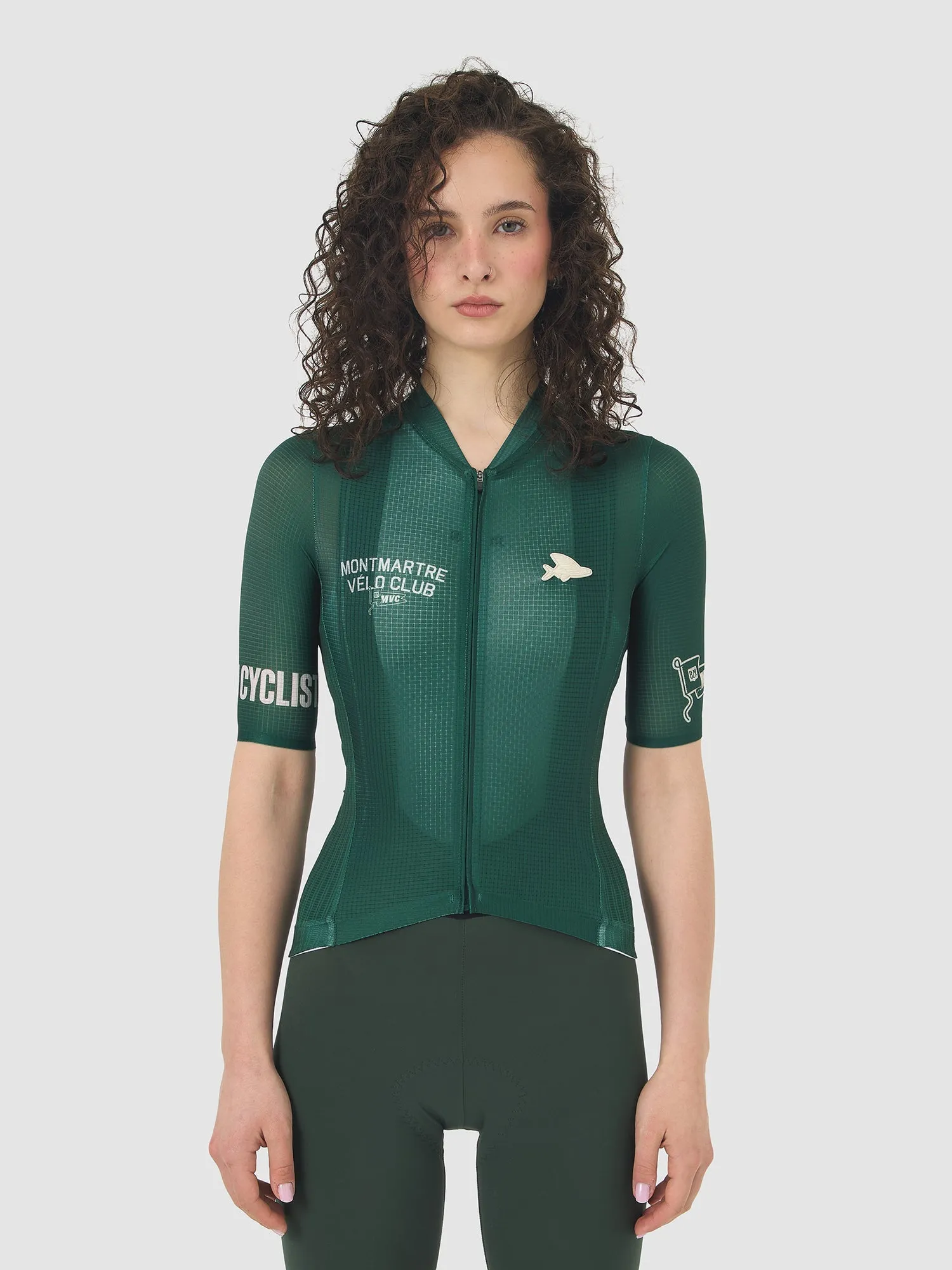 CAFÉ DU CYCLISTE Bergida MVC Women Jersey - Dark Green - Image 2
