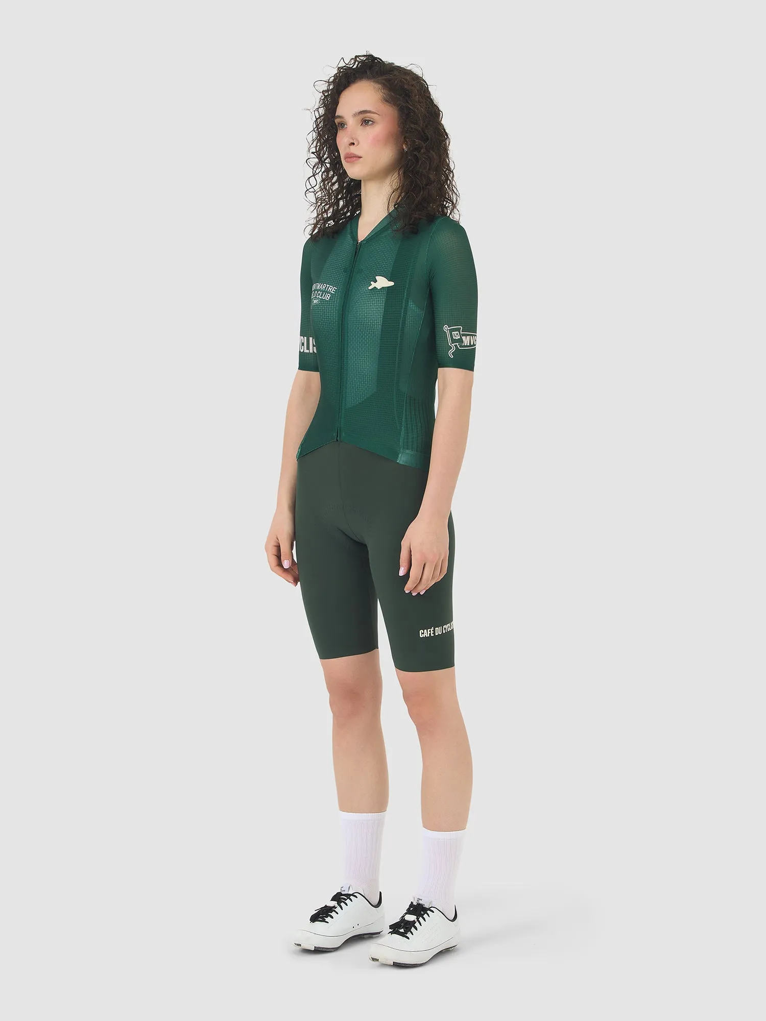 CAFÉ DU CYCLISTE Bergida MVC Women Jersey - Dark Green - Image 3