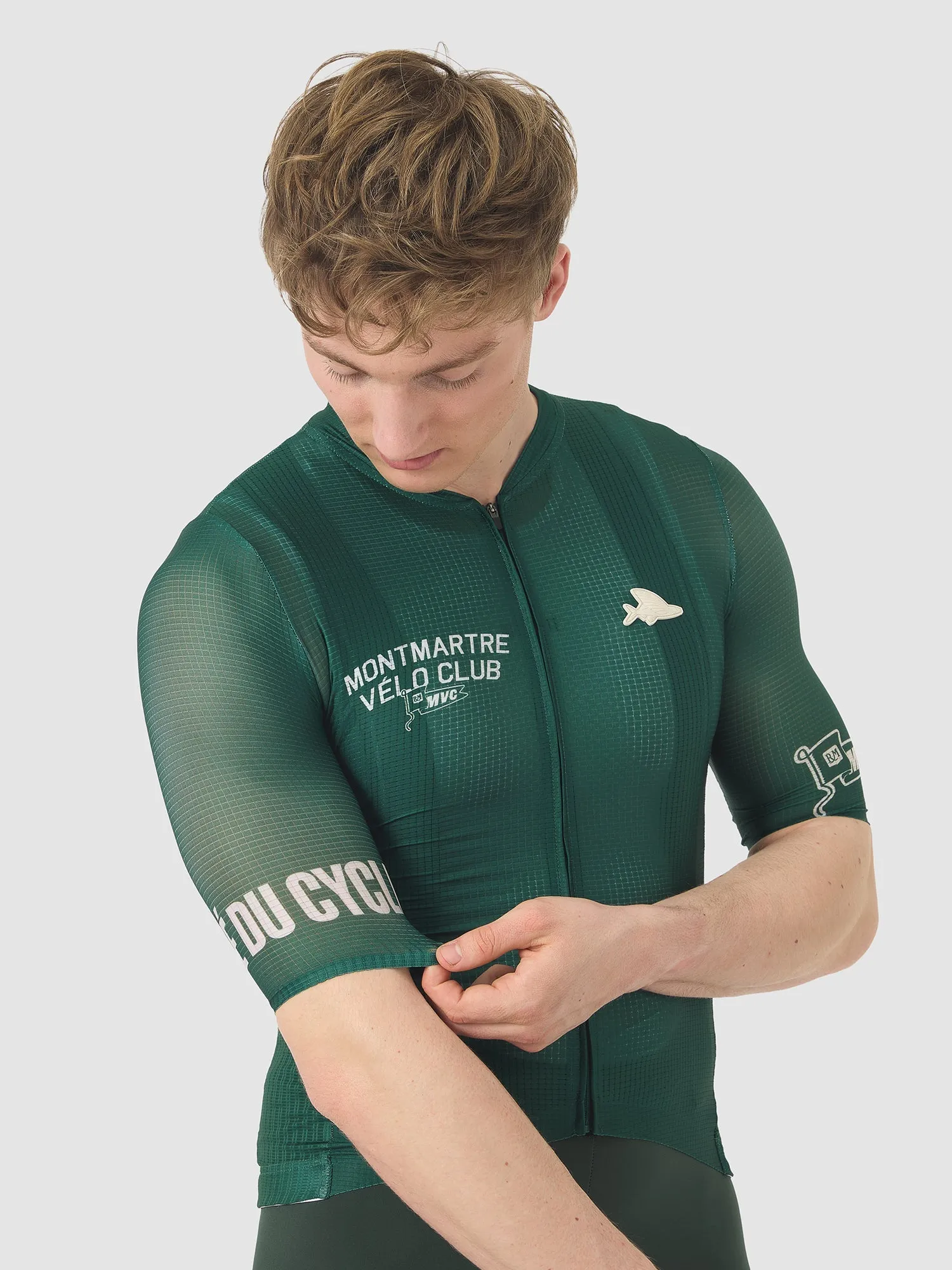 CAFÉ DU CYCLISTE Bergida MVC Jersey  - Dark Green - Image 4