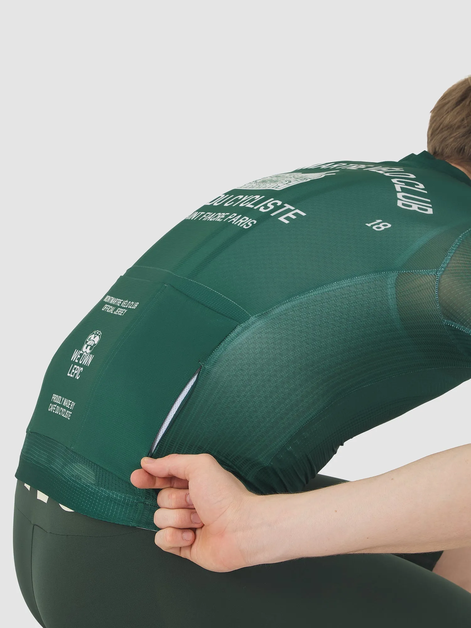 CAFÉ DU CYCLISTE Bergida MVC Jersey  - Dark Green - Image 6