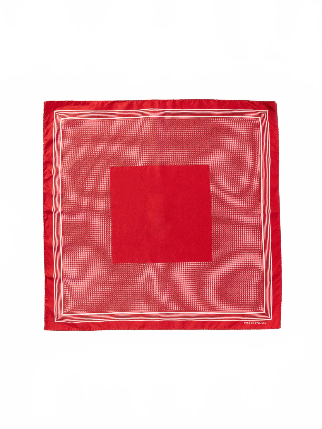 CAFE DU CYCLISTE Carré De Soie Silk Neck Scarf - Red - Image 2