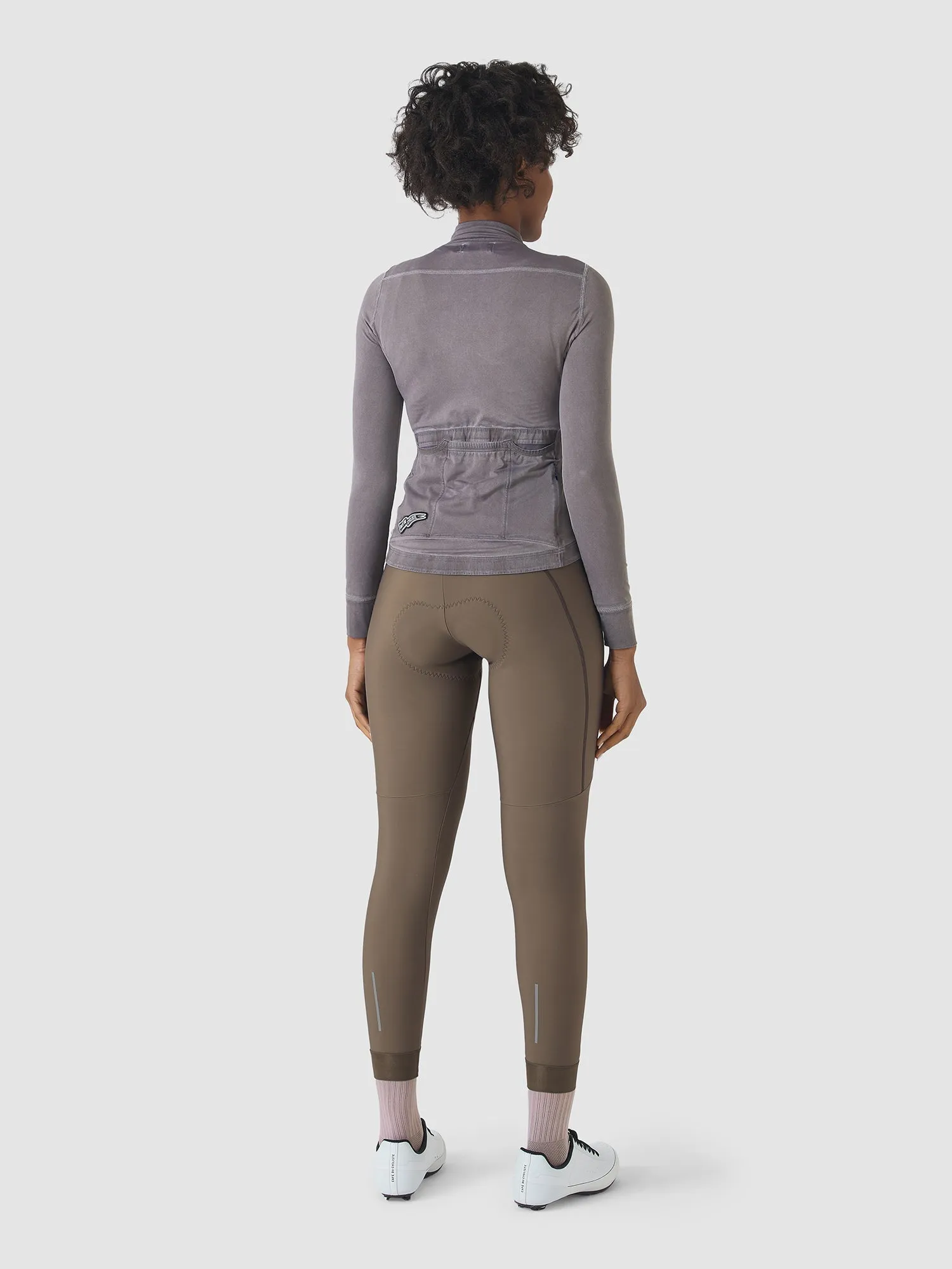 CAFE DU CYCLISTE Charlie Brushed Women Long Sleeve Jersey - Cold Dye Charcoal - Image 4