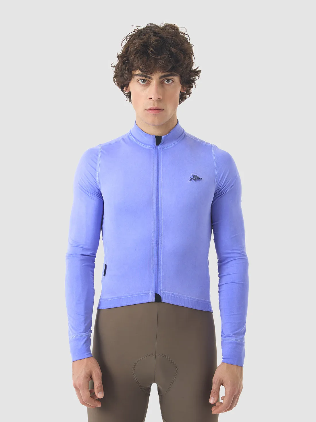 CAFE DU CYCLISTE Charlie Brushed Long Sleeve Jersey - Cold Dye Verbena - Image 3