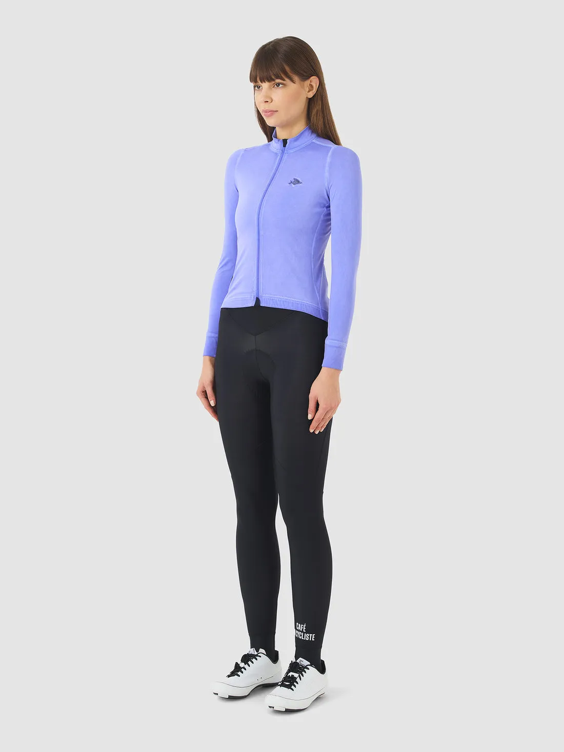 CAFE DU CYCLISTE Charlie Brushed Women Long Sleeve Jersey - Cold Dye Verbena - Image 5