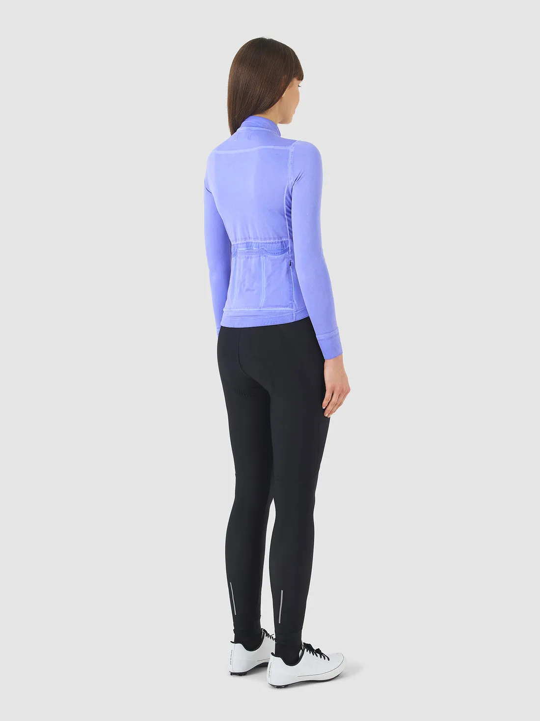 CAFE DU CYCLISTE Charlie Brushed Women Long Sleeve Jersey - Cold Dye Verbena - Image 7