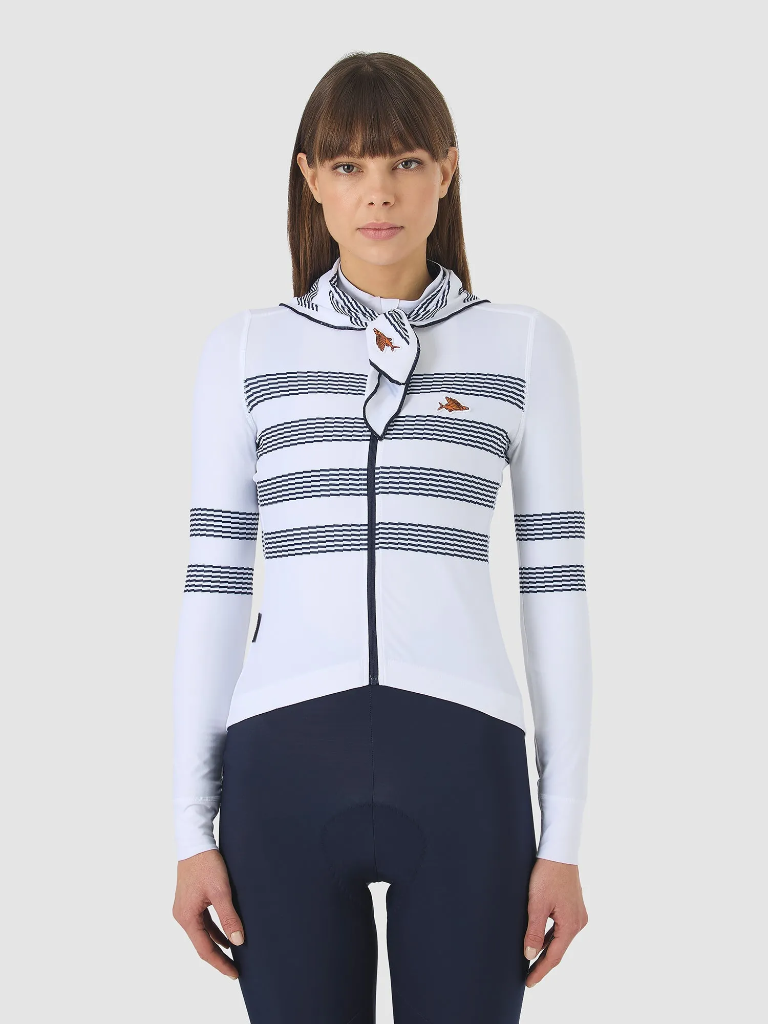 CAFE DU CYCLISTE Charlie Brushed Women LS Jersey - Mariniere - Image 4
