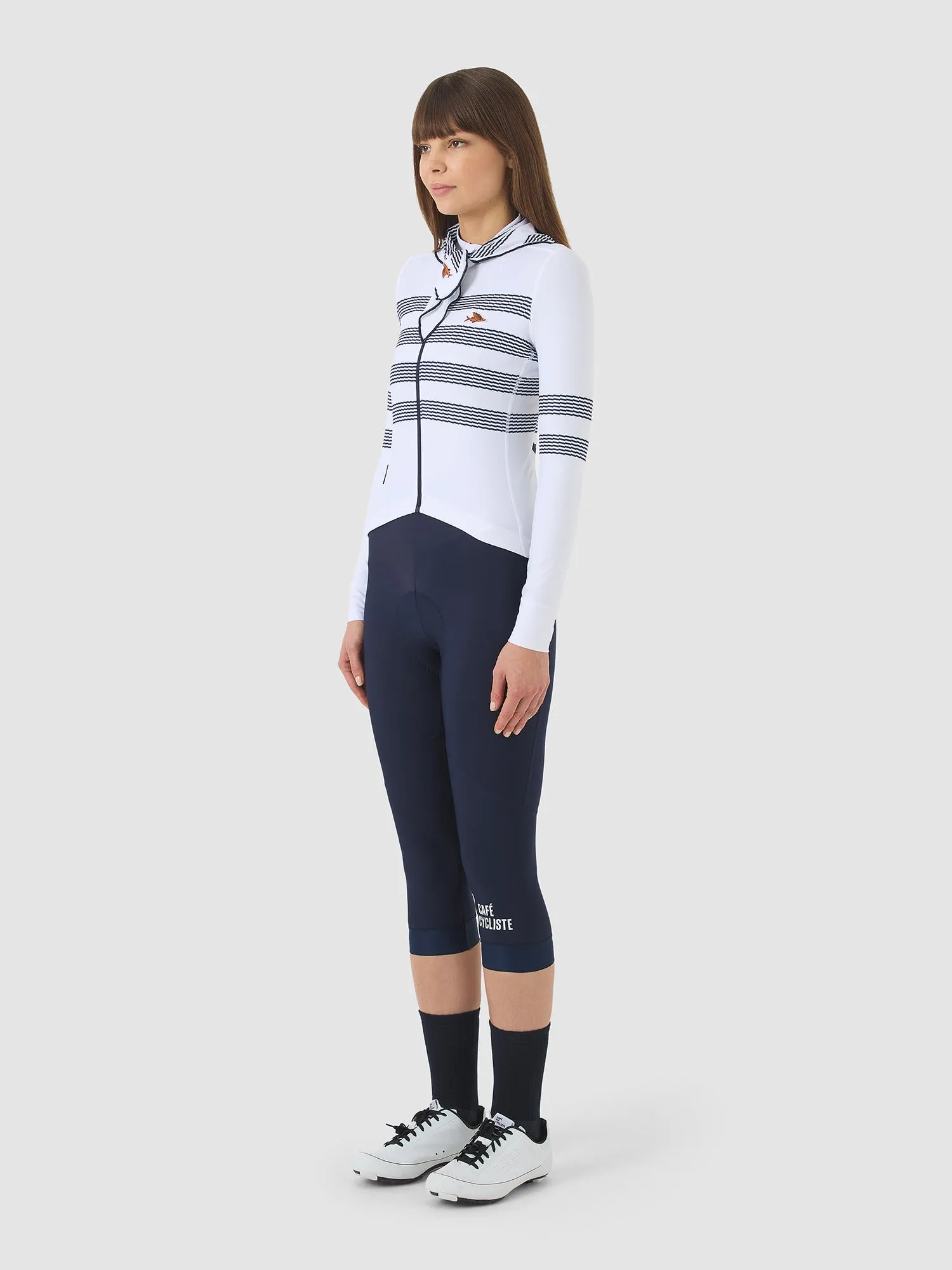 CAFE DU CYCLISTE Charlie Brushed Women LS Jersey - Mariniere - Image 5